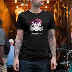 NWT Stayin Alive Mask Anime Shirt